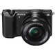 Aparat foto Mirrorless Sony Alpha A5100 L 24.3MP, Negru + Obiectiv Sony SELP1650, 16-50mm