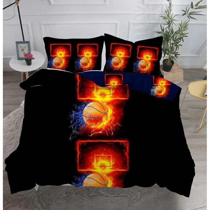 Lenjerie De Pat Bumbac Satinat Premium - Fire