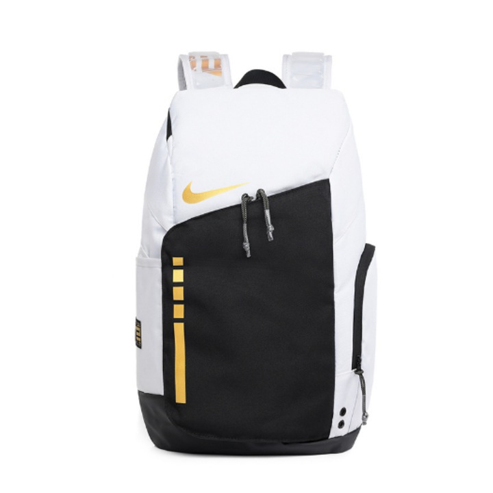 Раница Nike Hoops Elite, бяло/жълто/черно, модерна 25L