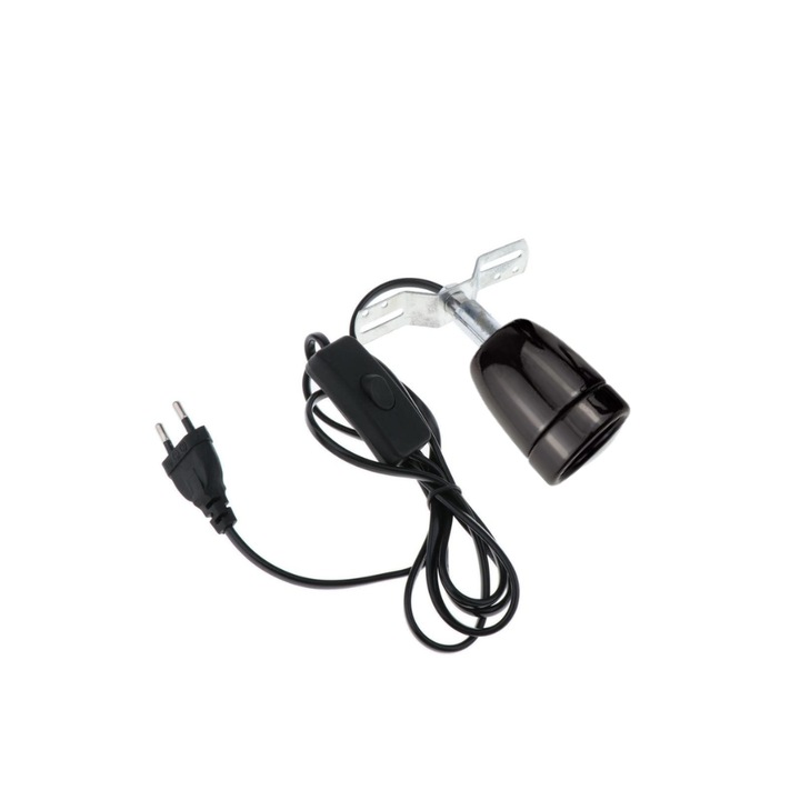 Suport reglabil pentru lampa de incalzire pentru reptile, pentru habitatul testoaselor, negru