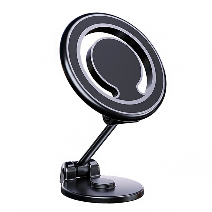 Autocise магнитен държач за кола, сгъваем, въртене на 360°, черен, 92x50x40mm