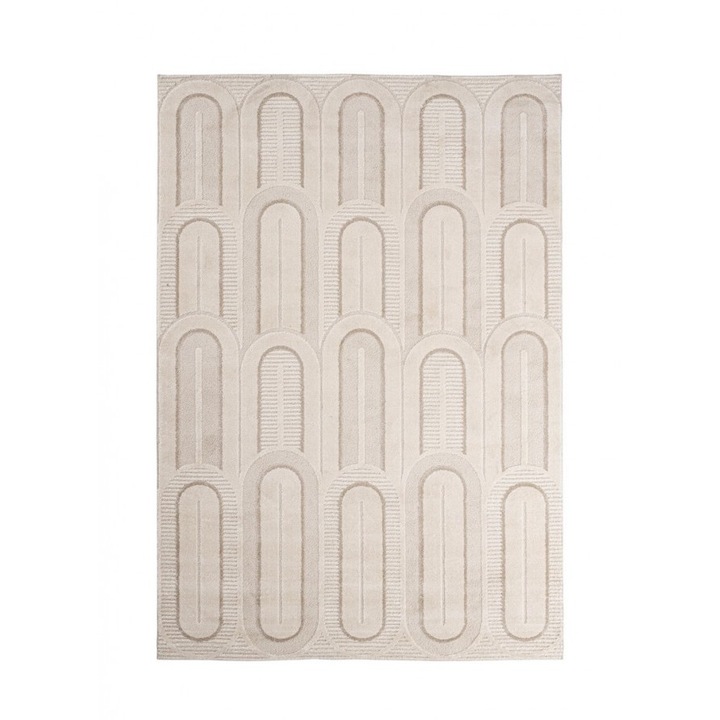 Covor textil crem gri Zina 160x230x0.9 cm