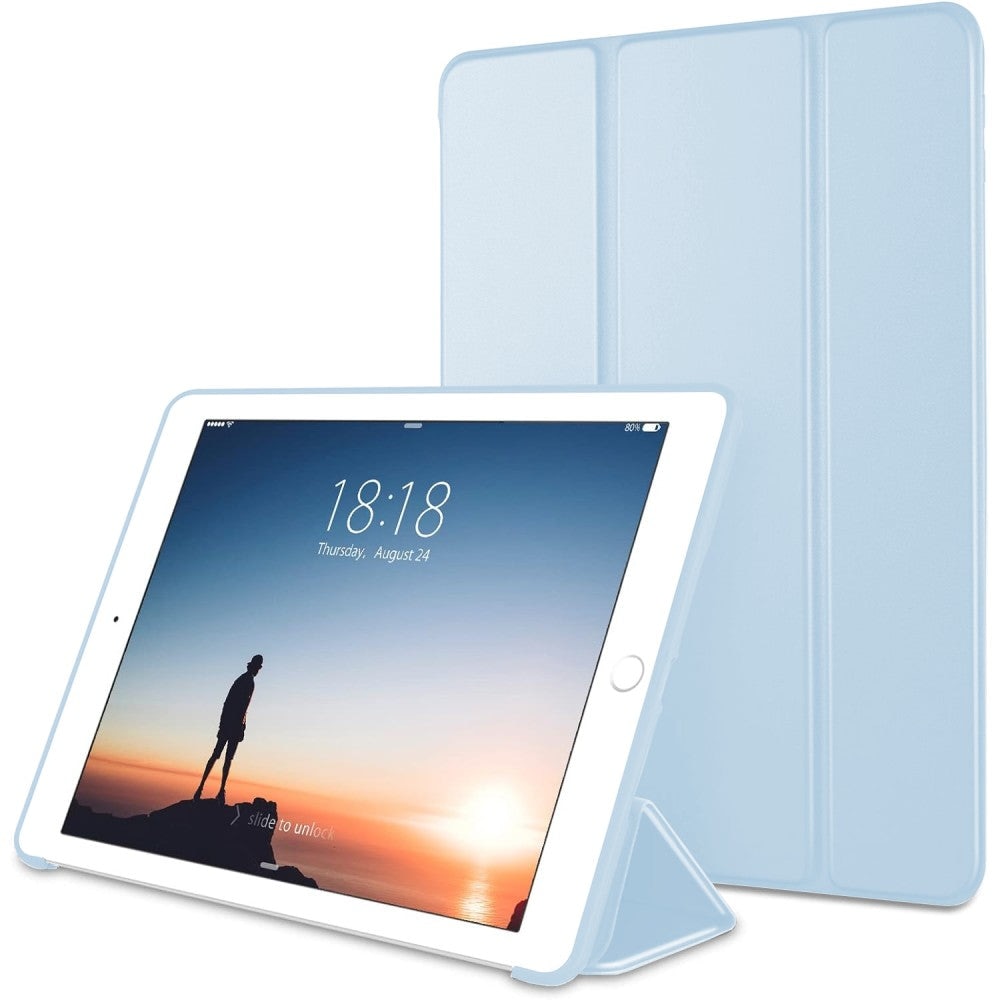 Husa Inteligenta compatibila cu iPad 9/8/7 10.2", MagneticX, CASEY STUDIOS™, Unghiuri Ajustabile, Suport Stylus Pen, Carcasa Flexibila, Functie Auto Sleep/Wake &Touch ID, Subtire si Usoara, Albastru