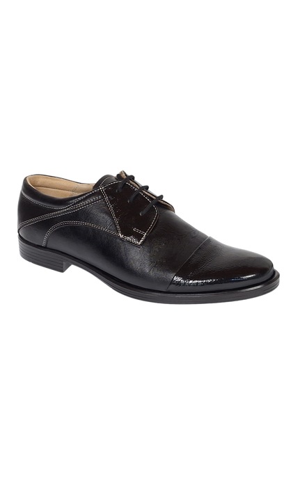 Pantofi dama casual din piele naturala 200185, Negru