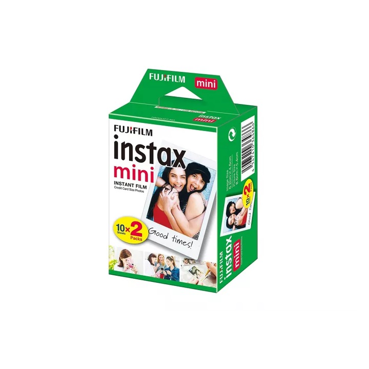 Комплект от 20 цветни филмови листа Fujifilm Instax Mini, 62x46 мм