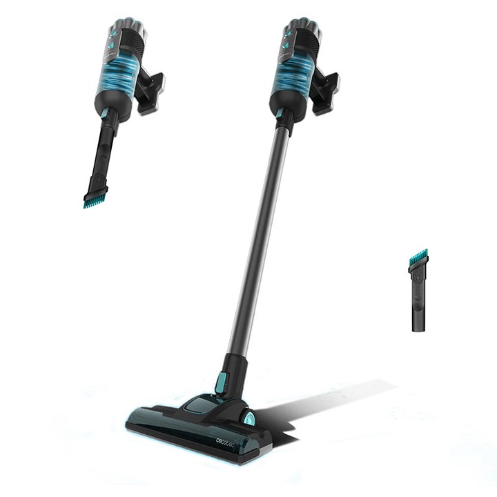 Вертикална прахосмукачка Cecotec Conga 700 PowerHead, Моторизирана четка, Мощност 615W, 18000 Pa, Резервоар 500ml