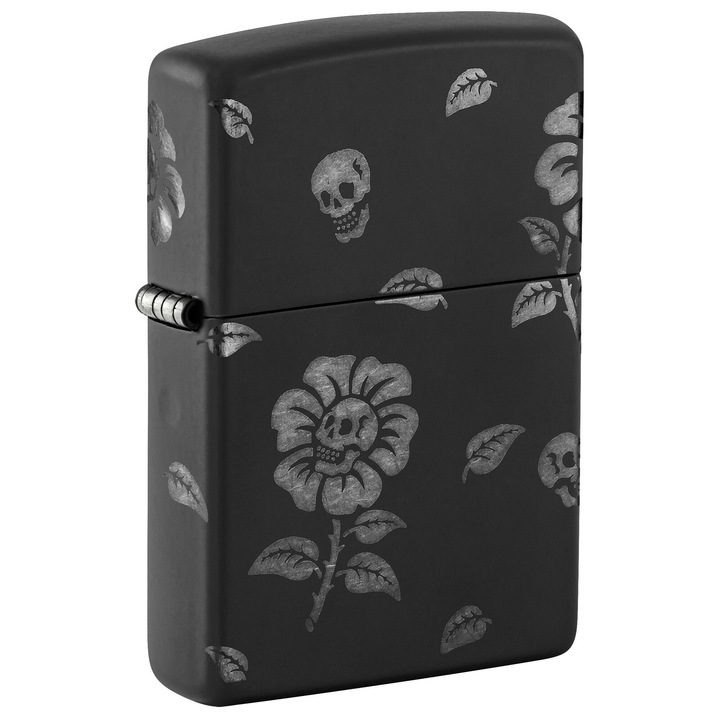 Bricheta Zippo 48931 Blooming Flowers and Skull