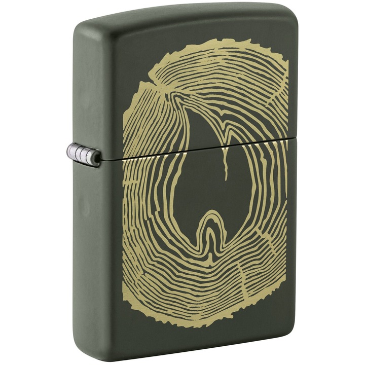 Bricheta Zippo 48959 Tree Trunk Rings and Logo