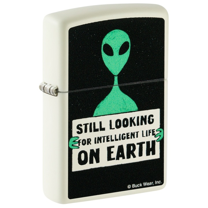 Bricheta Zippo 46092 Still looking for intelligent life on Earth - Glow-in-the-Dark