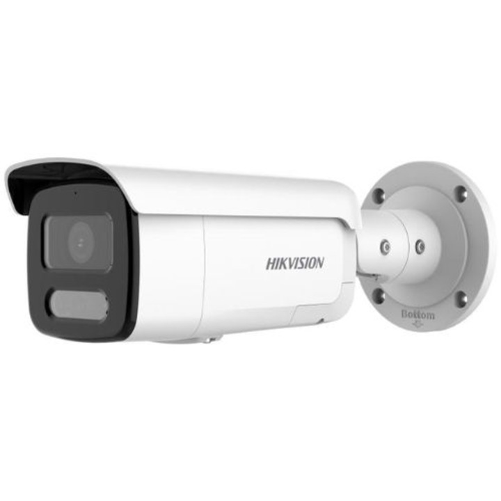 IP megfigyelő kamera 4MP, IR 60m, fehér fény 60m, PoE, 2,8mm objektív, ColorVu, mikrofon, hangszóró, Hikvision