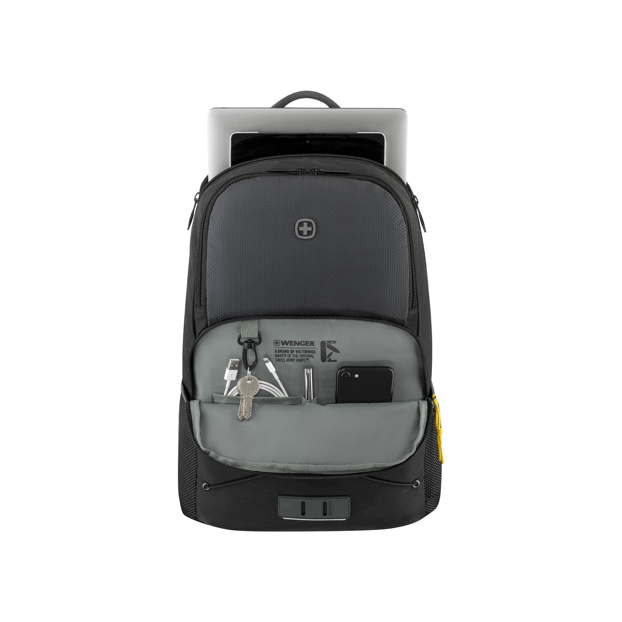 Rucsac laptop, Wenger, Poliester, Impermeabil, Compartimentat, Gri, 15,6"