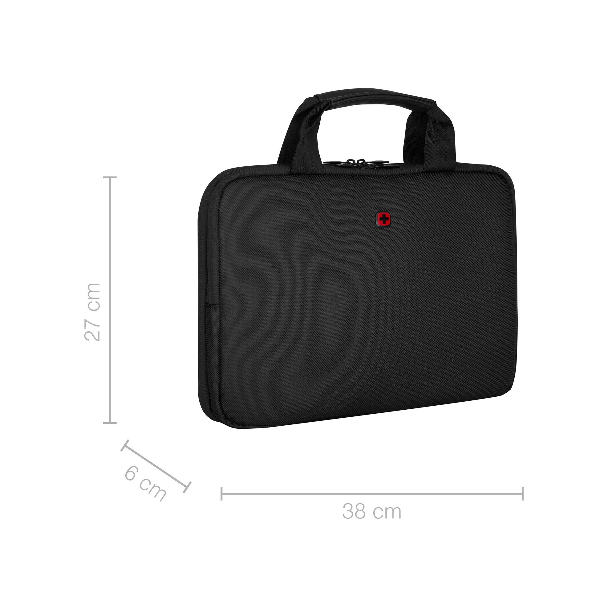 Geanta laptop, Wenger, Poliester, Compartimentat, Negru, 14"