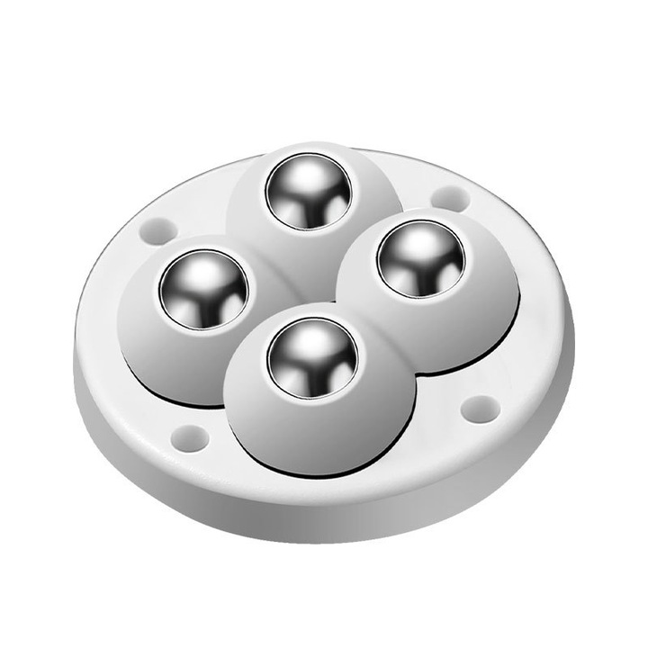 Set 4 roti mini autoadezive, rotire 360°, pentru mobilier, cutii de depozitare, dimensiune 4.8x4.8cm
