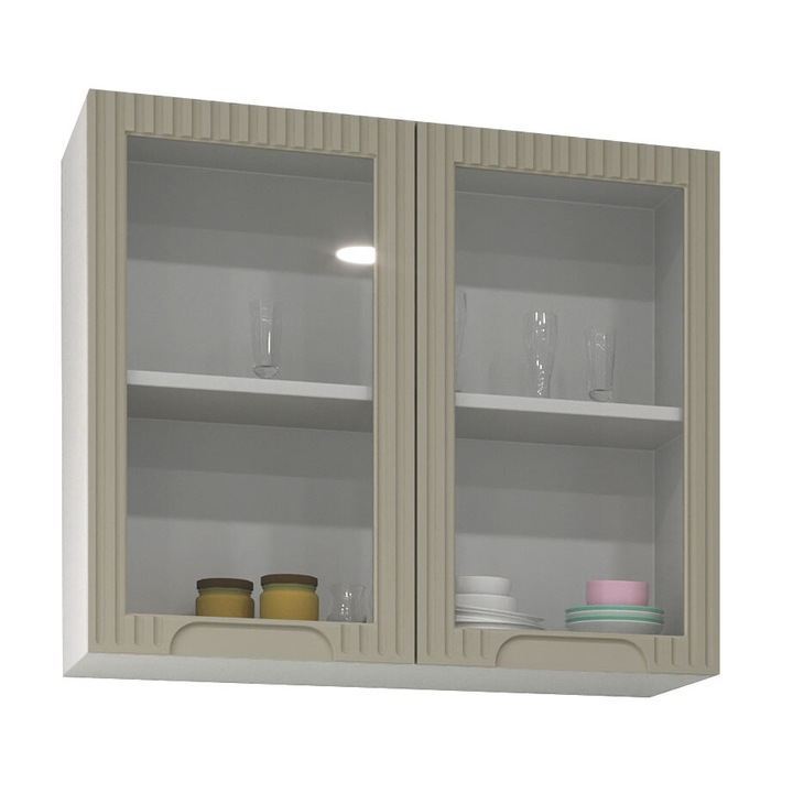 Corp bucatarie superior MDF, Badenmob, seria Space, 80.01x32x68cm, Crem