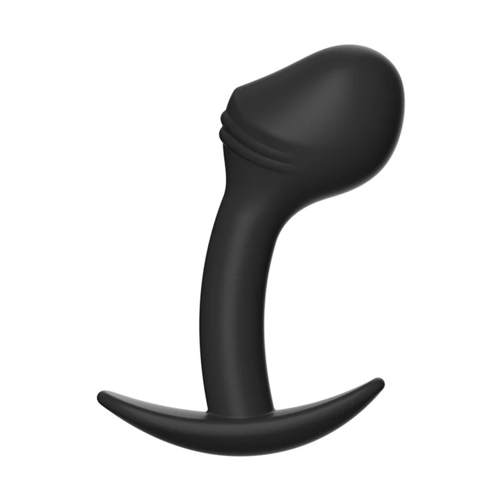 Jucarie anala unisex, silicon, negru