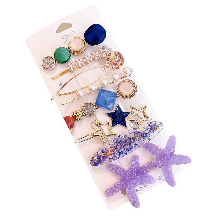 Gyöngyös hajcsat, fém hajcsat lányoknak, erős csúszásgátló hajcsat, női hajcsat, Valentin-napi ajándék nőknek születésnapra