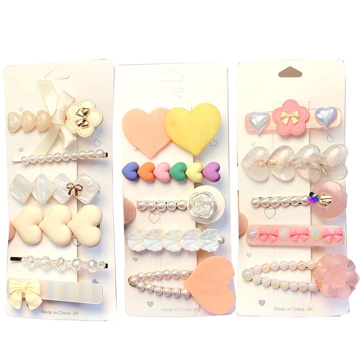 Aranyos színes hajcsat, hajkiegészítők, gyümölcsös virágos desszert mintájú hajcsat lányoknak, tinédzsereknek, kisgyermekeknek