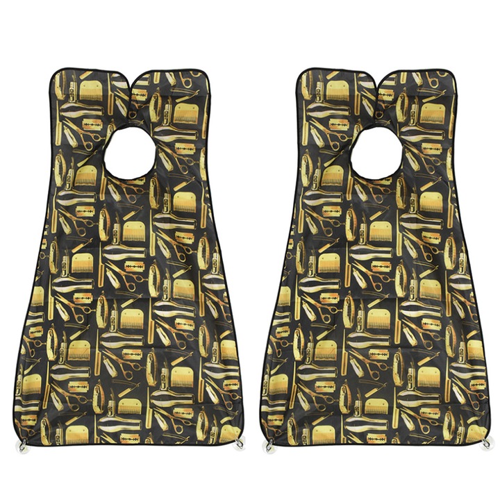 Set de 2 bavete pentru barba, prinzator de par pentru barba, impermeabil, antiaderent, pentru sort de ras pentru barbati, prinzator de barba, cu 4 ventuze, cadouri pentru sot, 5