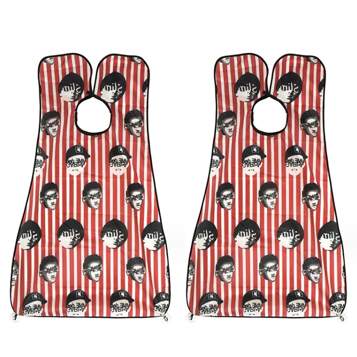 Set de 2 bavete pentru barba, prinzator de par pentru barba, impermeabil, antiaderent, pentru sort de ras pentru barbati, prinzator de barba, cu 4 ventuze, cadouri pentru sot, 3