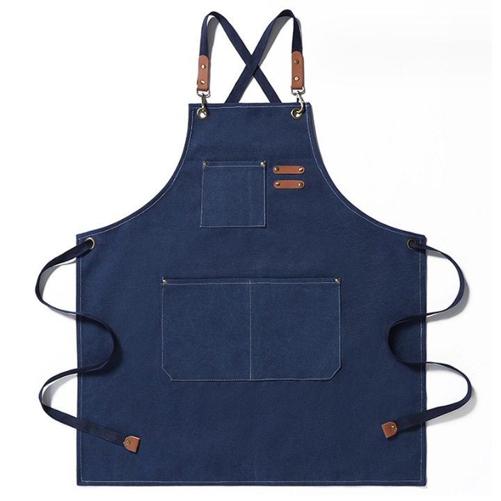 Sort din panza pentru bucatarie, AMRINUGL, impermeabil, reutilizabil, albastru