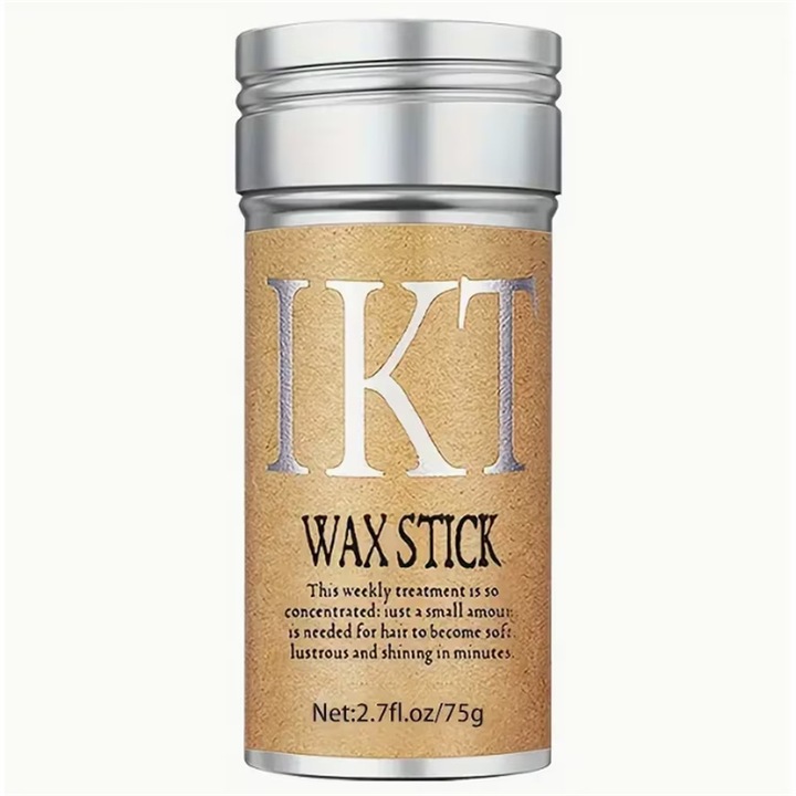 Stick de ceara pentru par, Stick de ceara pentru par neted, fixare puternica, Stick de ceara pentru par pentru styling non-gras, Stick de ceara pentru par cu fixare puternica, mentine parul ingrijit si curat, 75g