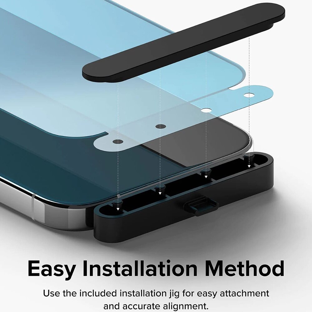 Glass shield Display pentru iPhone 15 Pro, Lightweight, Cover Display Tempered Glass, I6, Protective glass, Deep Dark