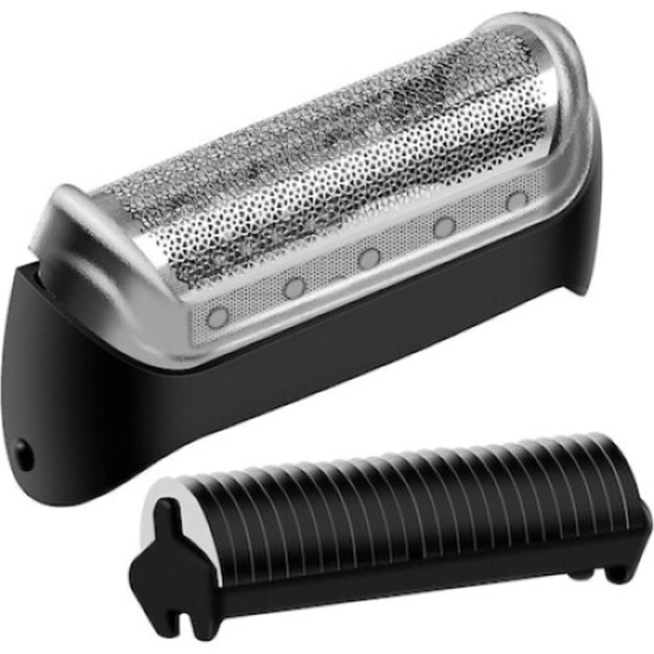 Резервна глава за самобръсначка Braun 10B, ABS, неръждаема стомана, черно/сребристо