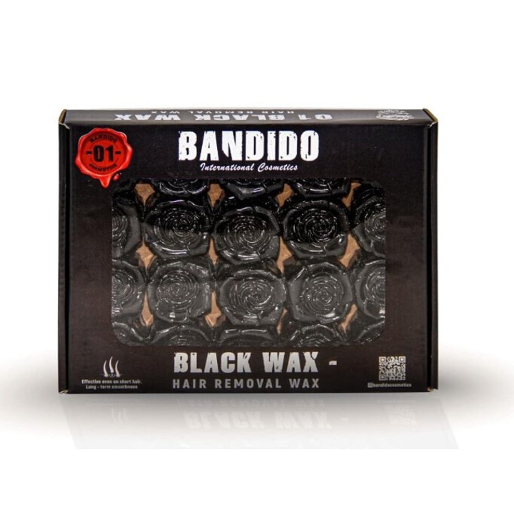 Professzionális szőrtelenítő viasz, BLACK BANDIDO, 500 g