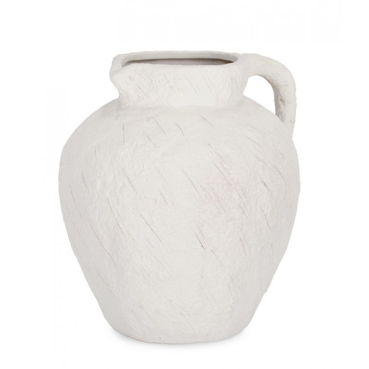 Set 4 vaze flori portelan alb Elayda 22.5x20.1x23.3 cm