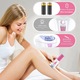 Epilator pentru femei, epilator facial pentru indepartarea parului umed si uscat pentru corp, picioare, brate, trimmer electric pentru bikini cu lumina LED, aparat de ras cu baterie pentru femei, de