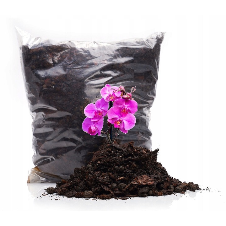 Substrat Pentru Orhidee Cu Îngrășământ Bio, Ekagro, 3L, Îmbogățit Cu Vermicompost, Structură Liberă, Soluție Ecologică, 3 L