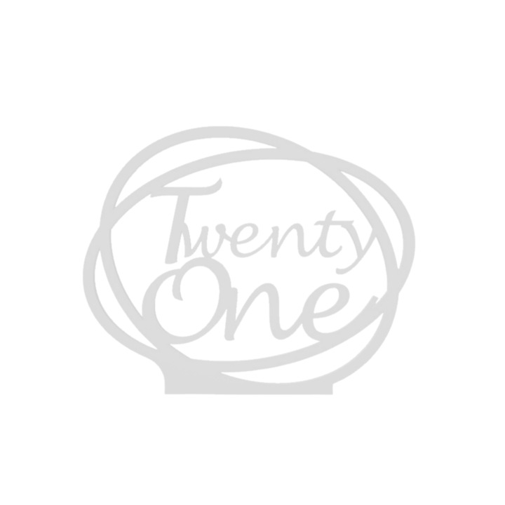 Сватбена украса за маса, "TWENTY ONE", зала за събития, 163 X 202 mm бяла слонова кост