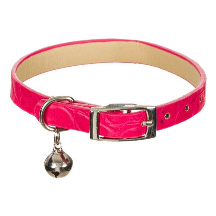 Zgarda Pisici, Model Universalfantasy, Culoare Roz, Dimensiuni 32x1 cm, Clopotel Inclus