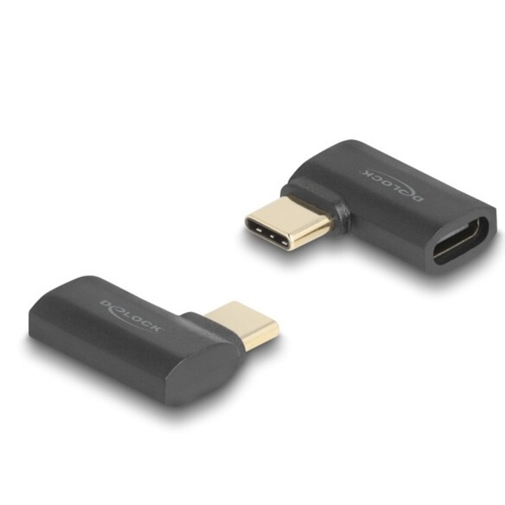 Adaptor USB4 type C 8K60Hz/240W T-M unghi stanga/dreapta, Delock 60245
