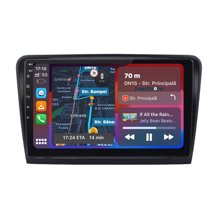 Navigatie Android Dedicata ®️NavStore Skoda Superb 2 (2008-2015), 9Inch, 2Gb Ram, 32Gb Stocare, Carplay, Bluetooth, WiFi