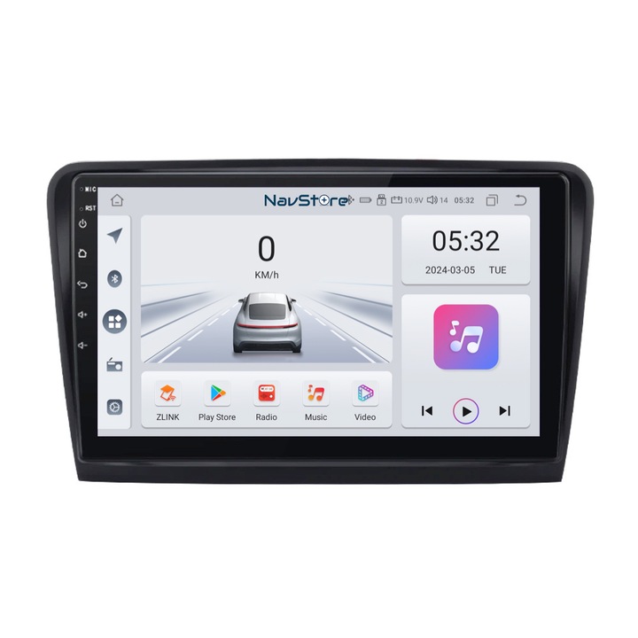 Navigatie Android Dedicata ®️NavStore Skoda Superb 2 (2008-2015), 9Inch, Octacore, 4Gb Ram, 64Gb Stocare, Carplay, Bluetooth, WiFi