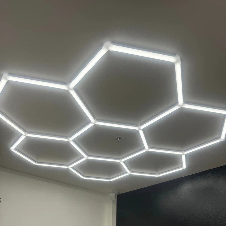 Honeycomb LED RFAN, 7 X hatszög, hideg fény, 6500K, 240W