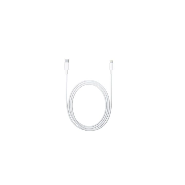 Съвместим с Apple кабел за данни/зареждане, USB-C към Lightning, 1 м, бял