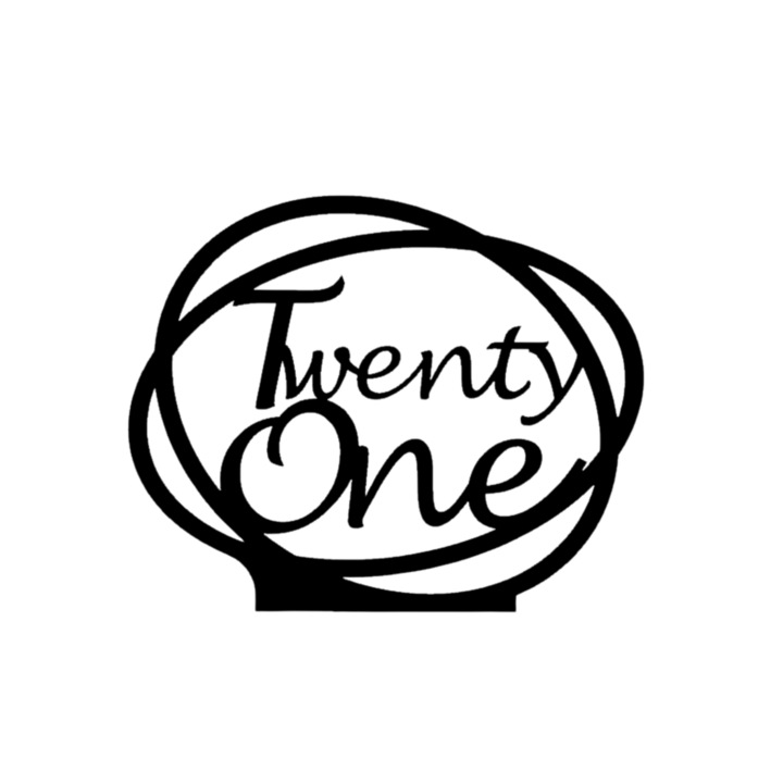 Сватбена украса за маса, "TWENTY ONE", зала за събития, 163 X 202 мм черна