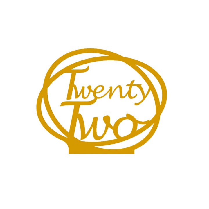 Сватбена украса за маса, "ДВАДЕСЕТ И ДВЕ", зала за събития, 163 Х 202 мм златисто