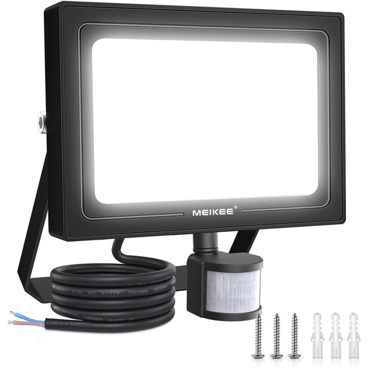 LED проектор със сензор за движение MEIKEE, 30W, 2800LM, 6500K, IP66