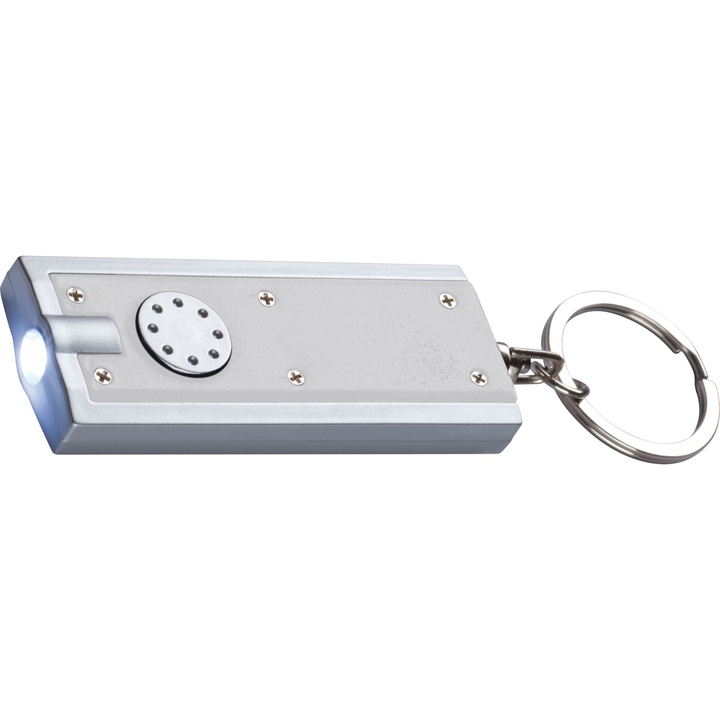 Bath LED zseblámpa kulcstartóval, szürke