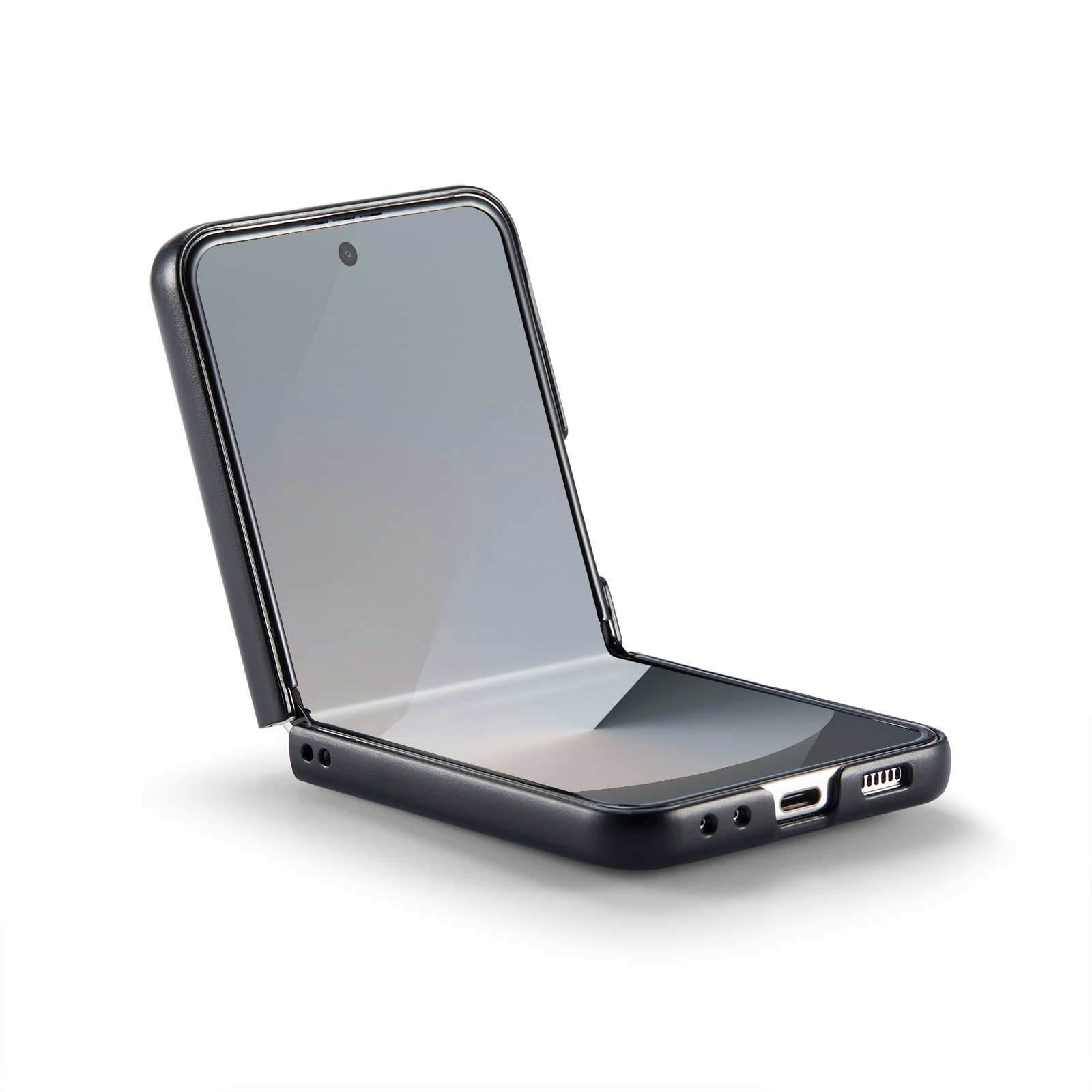 Husa pentru Samsung Galaxy Z Flip6, piele fina, tip carcasa, CaseMe, culoare Roz