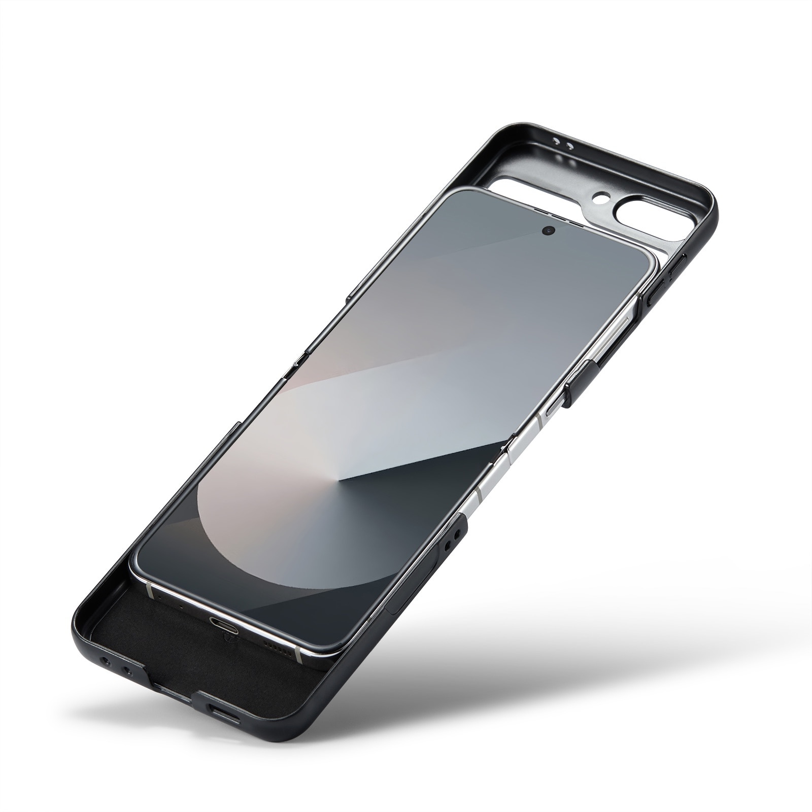 Husa pentru Samsung Galaxy Z Flip6, piele fina, tip carcasa, CaseMe, culoare Roz