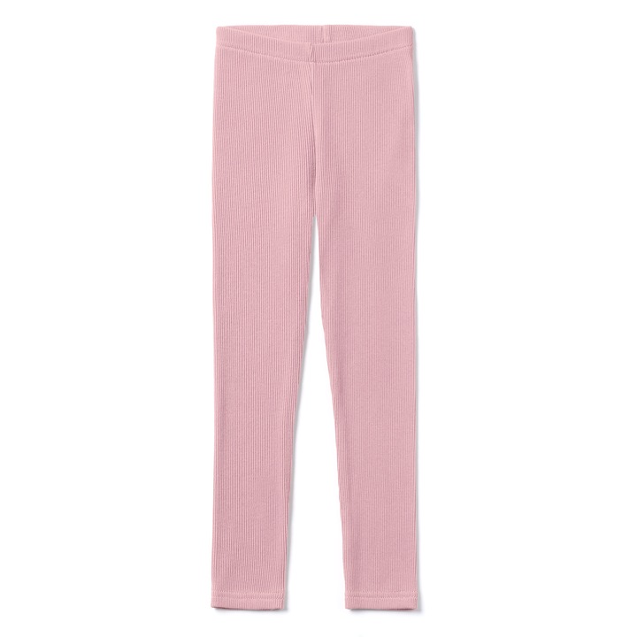 Leggings gyerekeknek. Kötött pamut leggings lányoknak, Bubalove, Világos rózsaszín