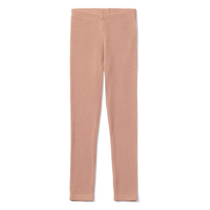Leggings gyerekeknek. Kötött pamut leggings lányoknak, Bubalove, Bézs