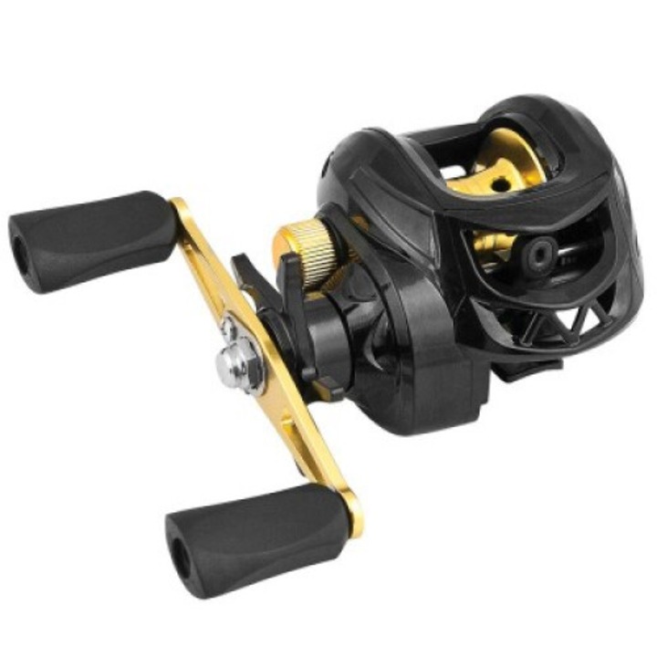 Макара/мултипликатор за замятане на стръв BC (LVYASHVIDILVN) 2024, дясна дръжка, за левичари, жълта