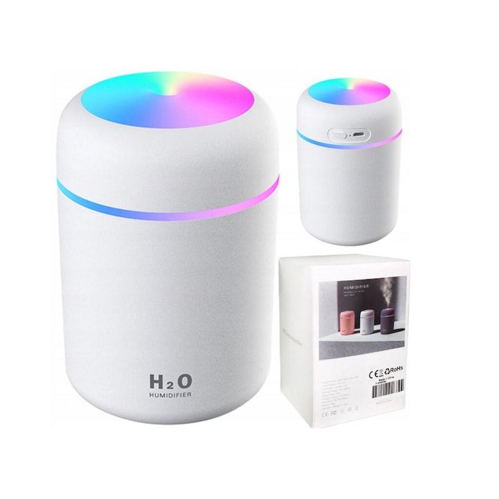 Umidificator in forma de planeta 3 tipuri de lumina 200 ml