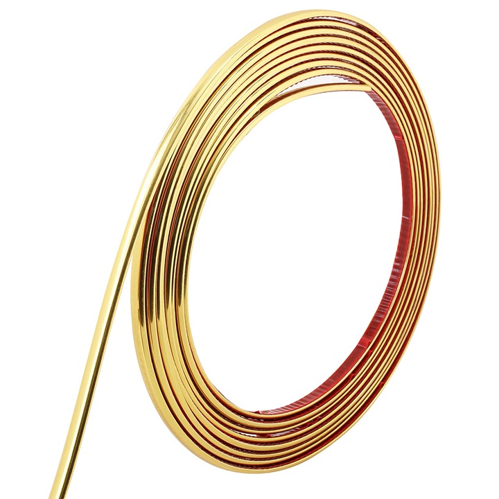 Decoratiuni autoadezive Dollcini de perete, tavan, podea, dulap, cadru, sigur si convenabil, culoare aurie