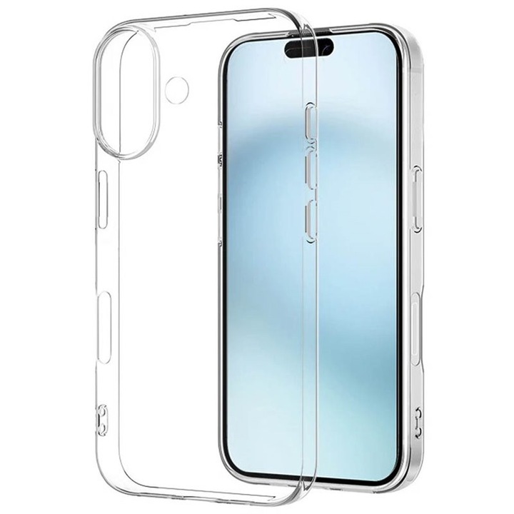 CLEAR Case 2 mm tok iPhone 16 készülékhez, átlátszó